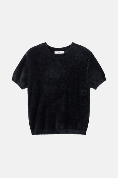 Pull met ronde hals - zwart