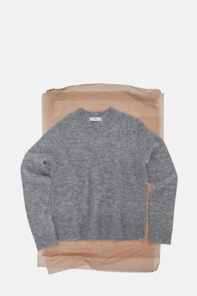 Pull met ronde hals - grijs