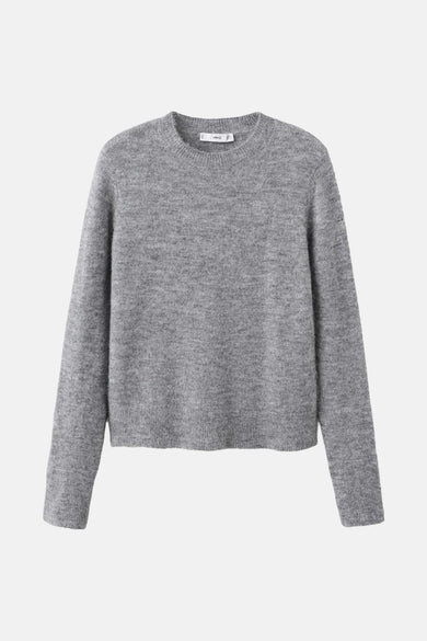Pull met ronde hals - grijs