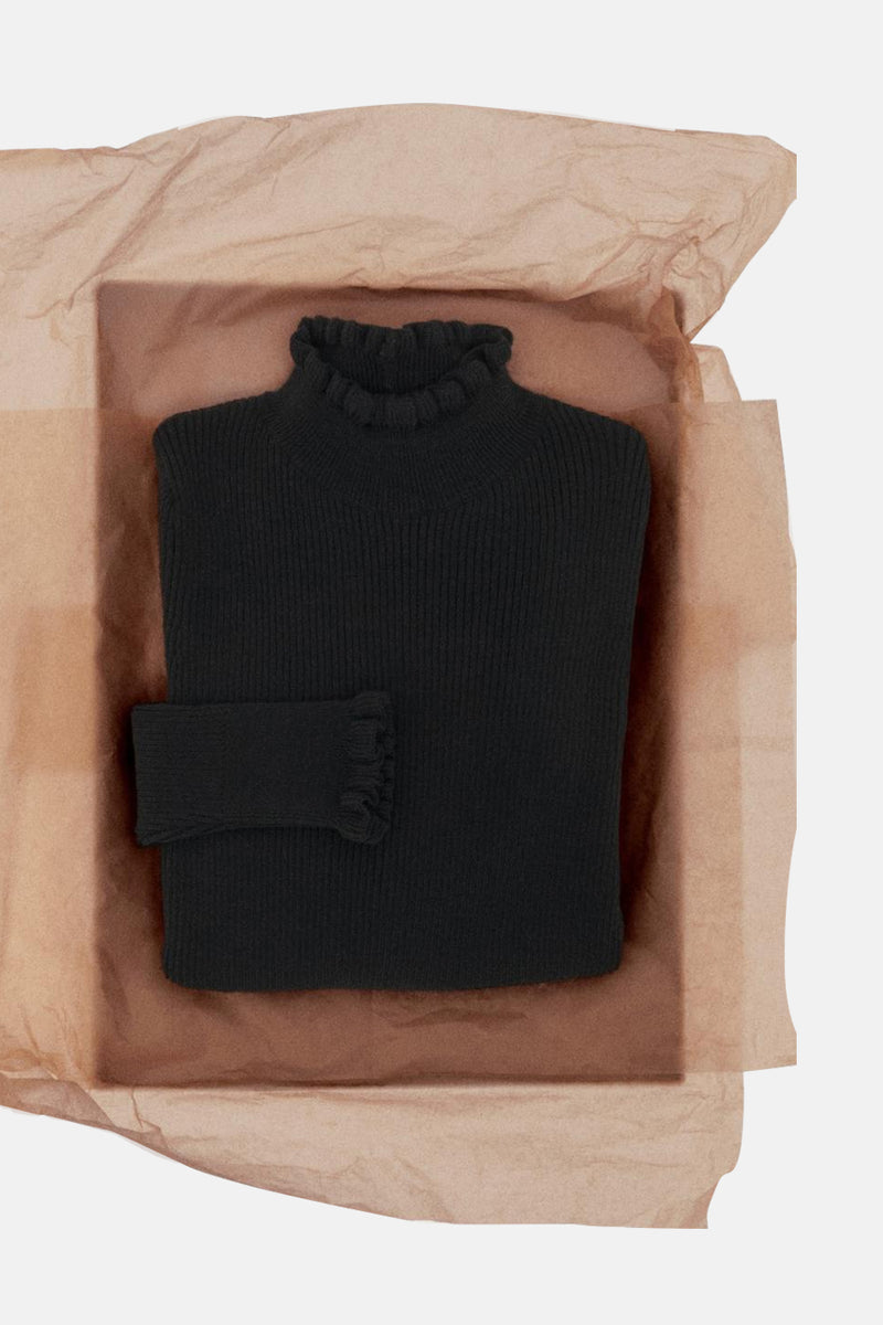 Pull met ronde hals - zwart