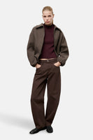 Pull met ronde hals - bordeaux