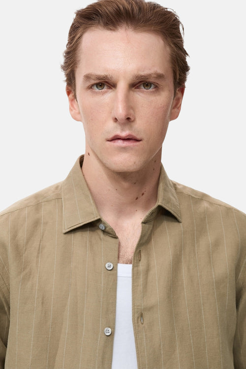 Hemd met lange mouwen - Kaki