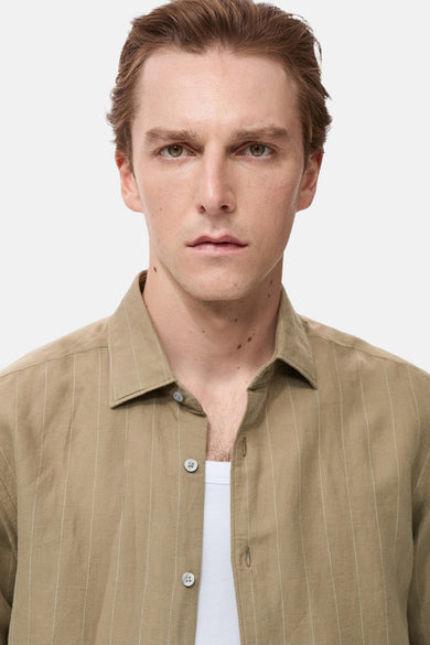 Hemd met lange mouwen - Kaki