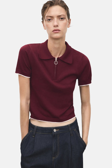 Trui met ronde hals Bordeaux - MANGO