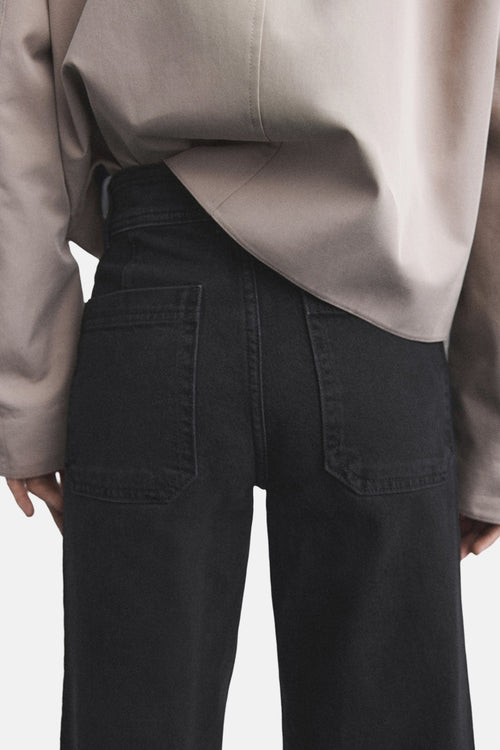Jean large DARK GREY DENIM - MANGO