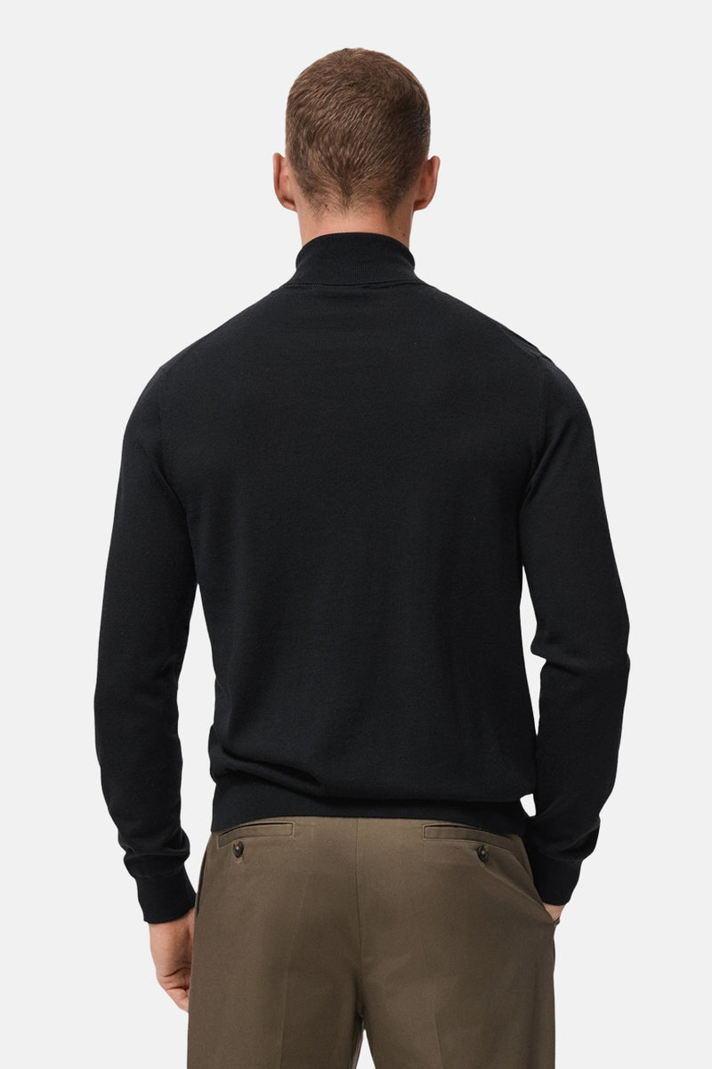 Pull met ronde hals - zwart