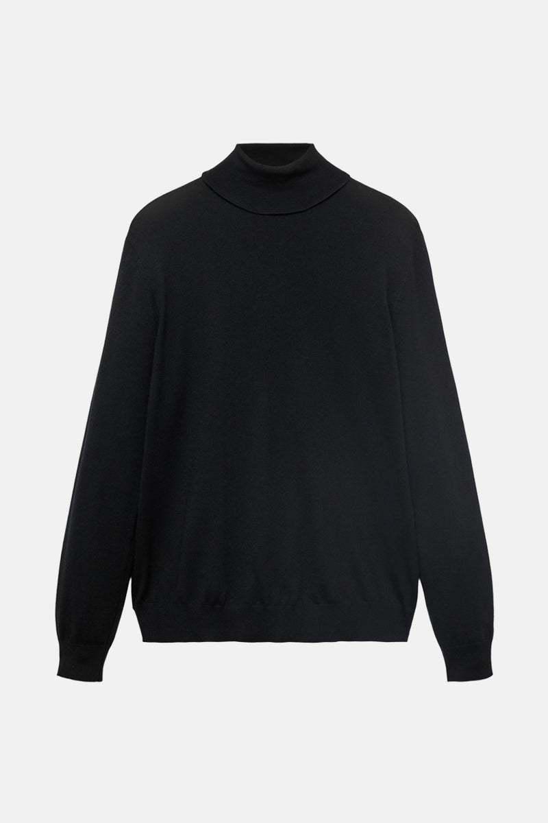 Pull met ronde hals - zwart