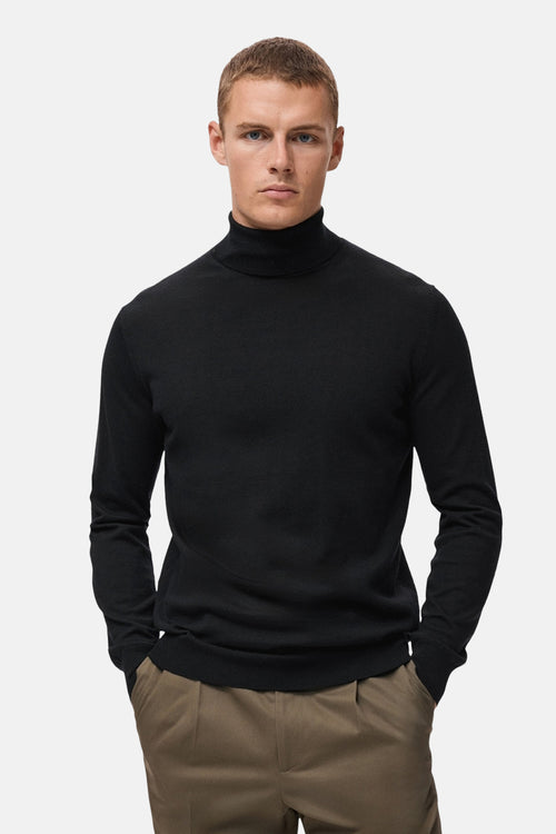 Pull met ronde hals - zwart