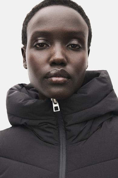 Lange jas zwart - MANGO