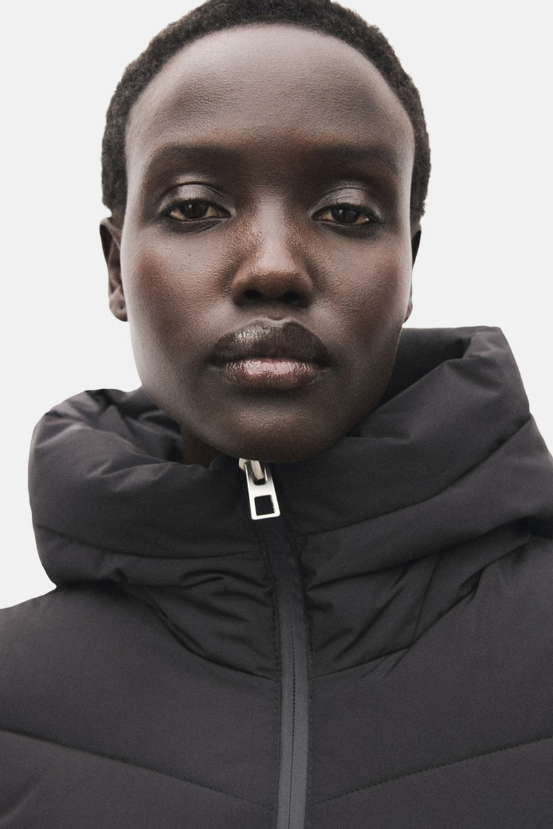 Lange jas zwart - MANGO