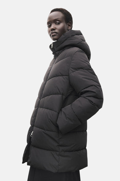 Lange jas zwart - MANGO