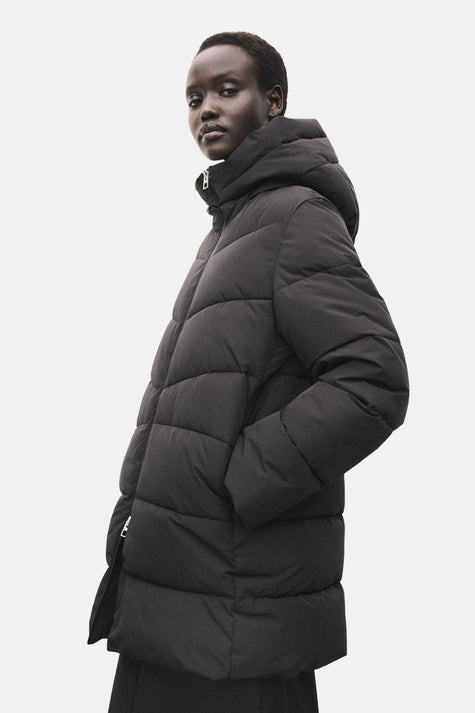 Lange jas zwart - MANGO