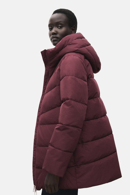 Veste longue bordeaux - MANGO