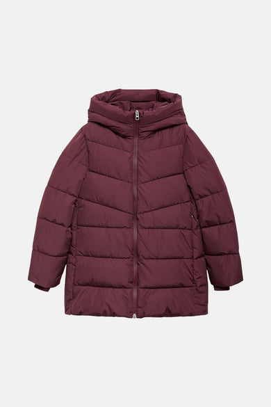 Lange jas bordeaux - MANGO