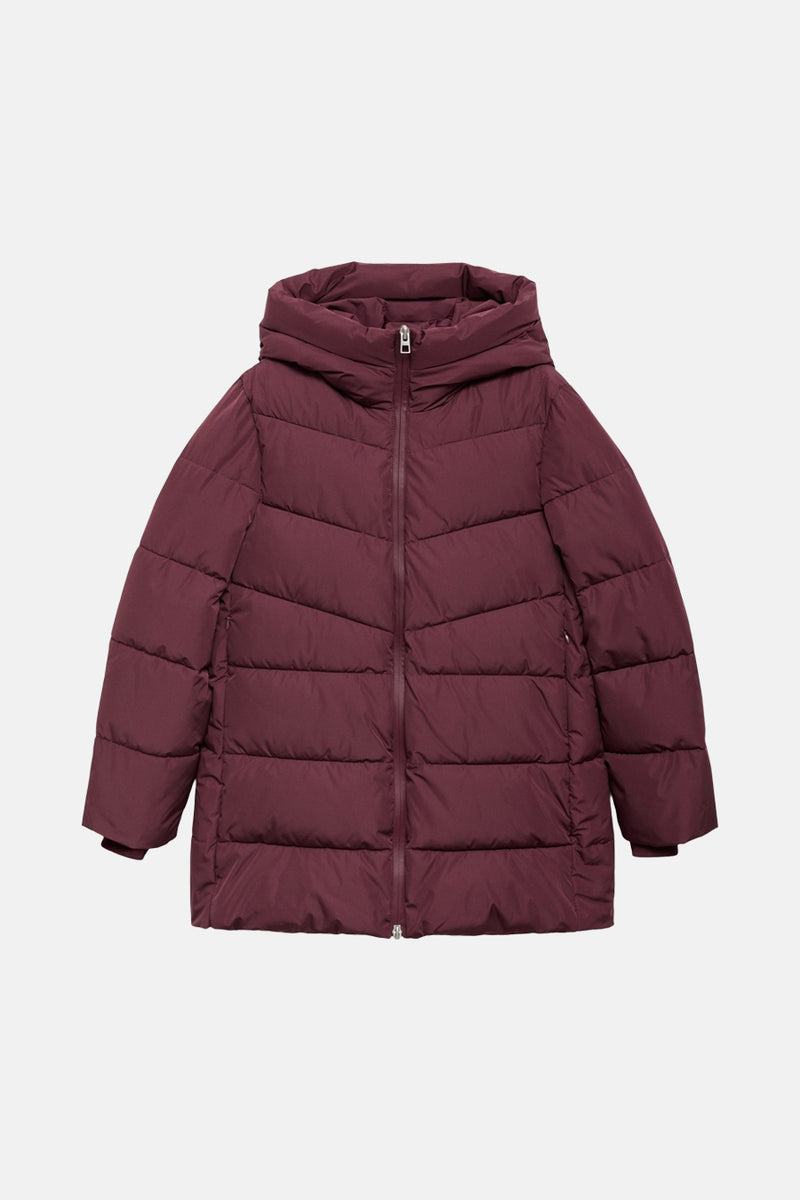 Lange jas bordeaux - MANGO