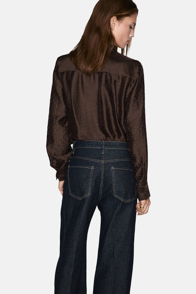 Hemd met lange mouwen - bruin