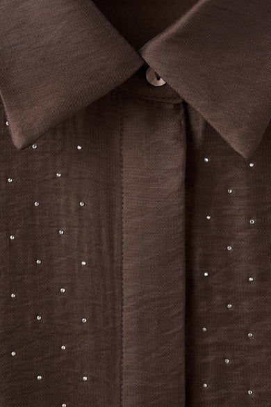 Hemd met lange mouwen - bruin