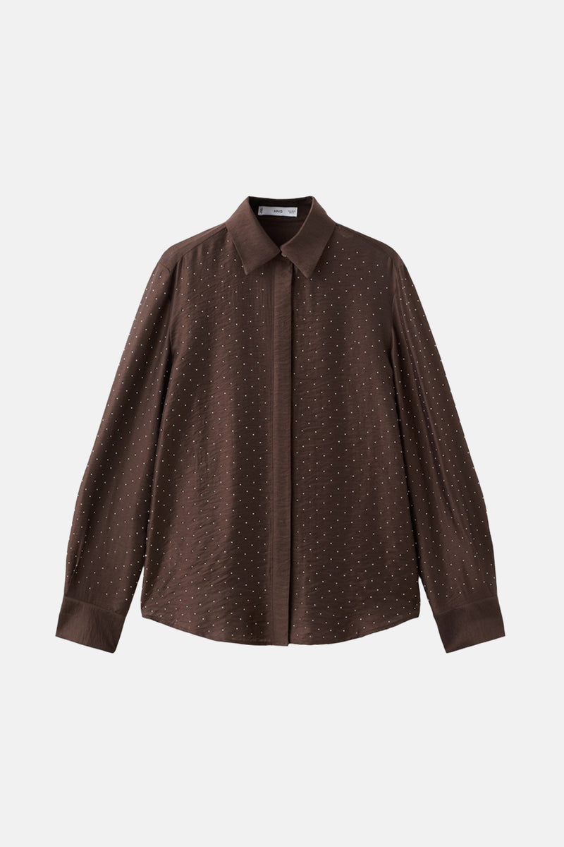 Hemd met lange mouwen - bruin