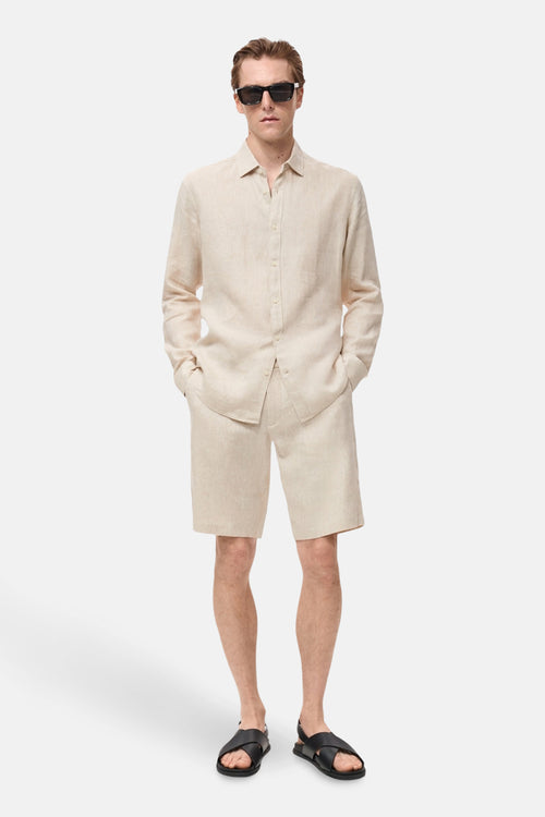 Chemise (manches longues) Beige - MANGO