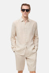 Chemise à manches longues - beige