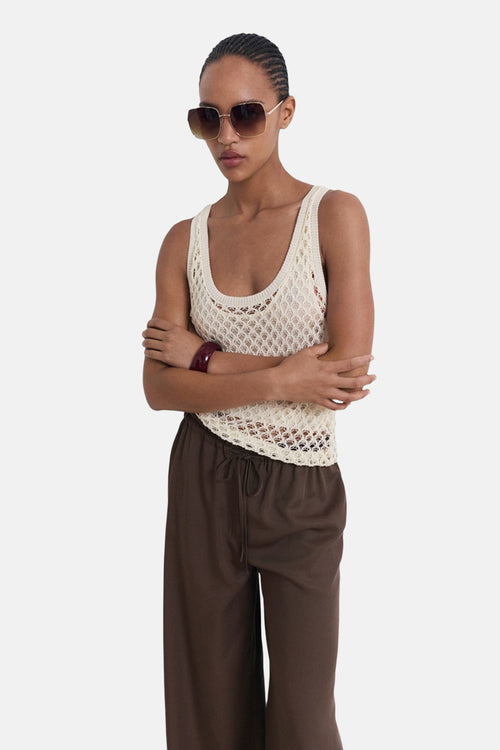 Pantalon Brun - MANGO