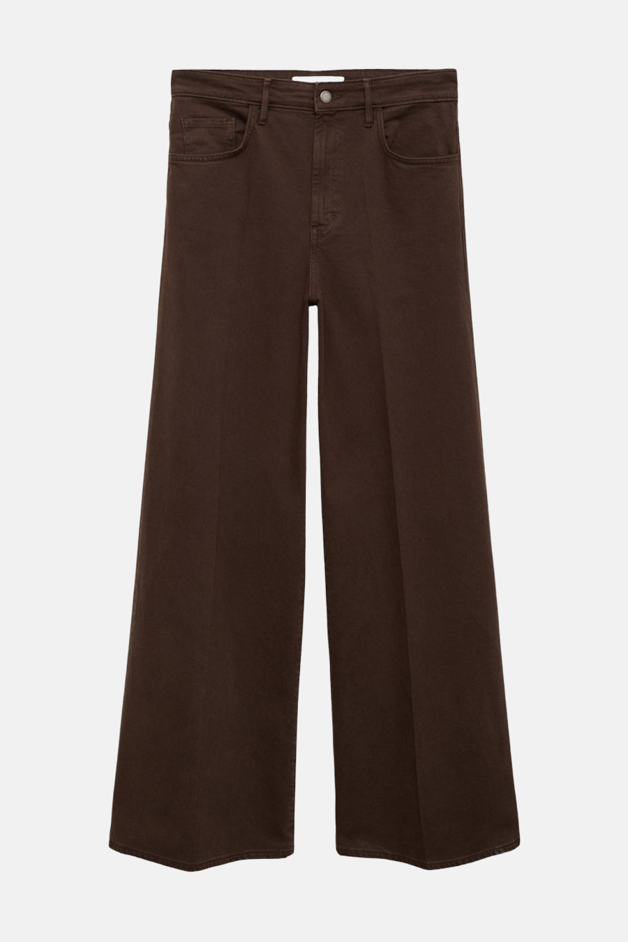 Gekleurde bruine jeans van MANGO, met een losse pasvorm en zichtbare voorzakken.