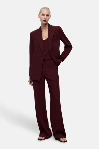 Pantalon de costume - bordeaux