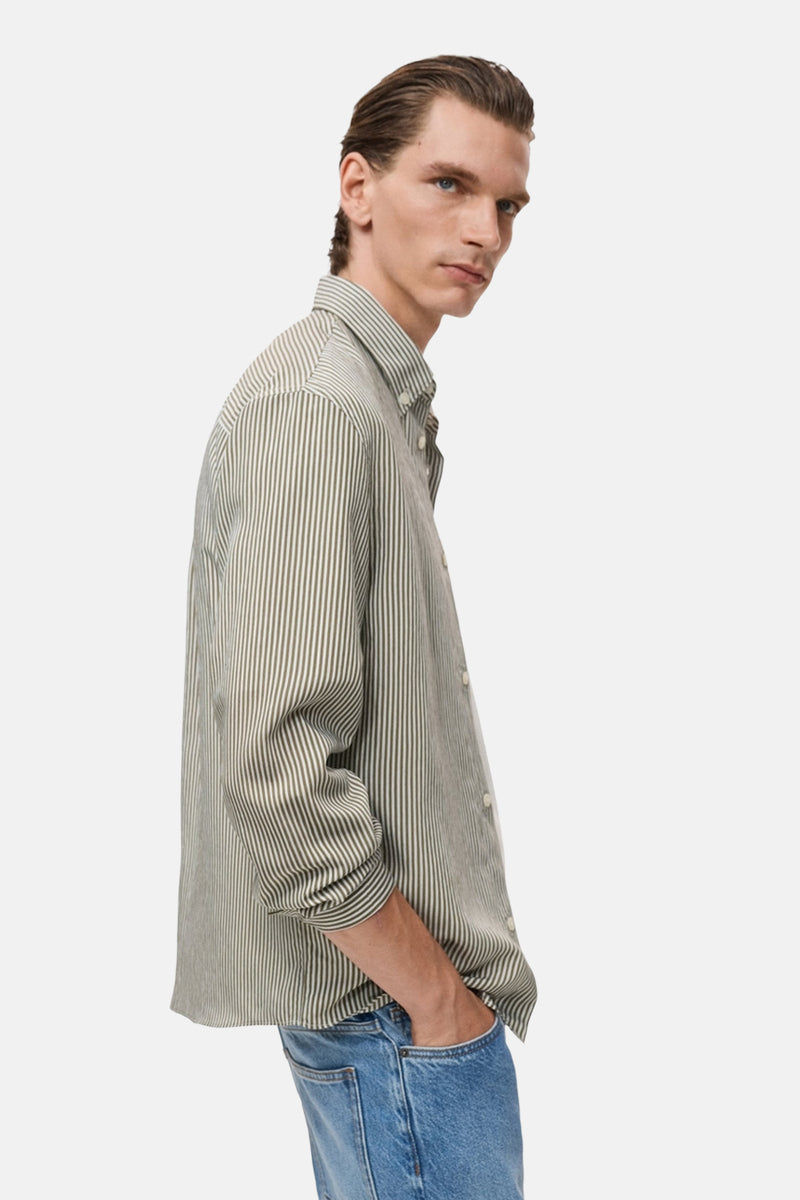 Hemd met lange mouwen - Kaki - MANGO - 5