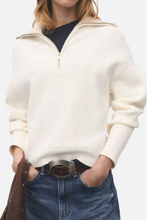 Pull met rolkraag - Wit