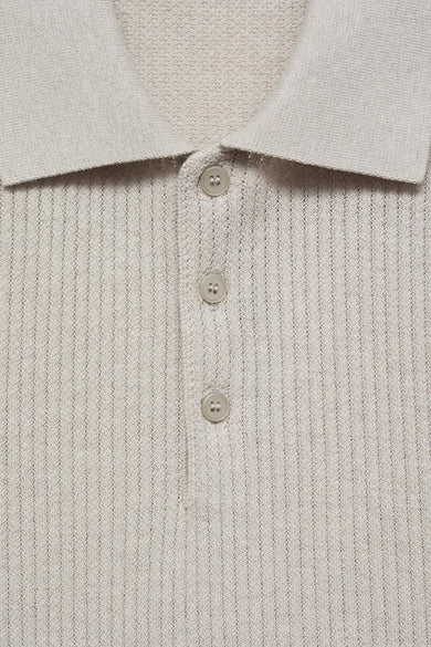 Polo met korte mouwen - ecru