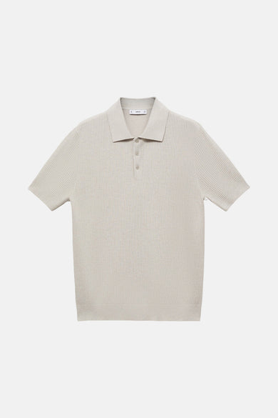 Polo met korte mouwen - ecru