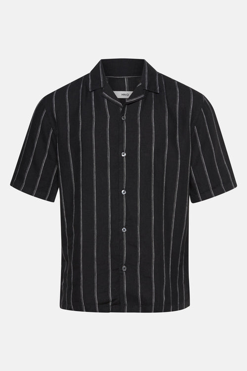 Chemise (manches courtes) Noir - MANGO