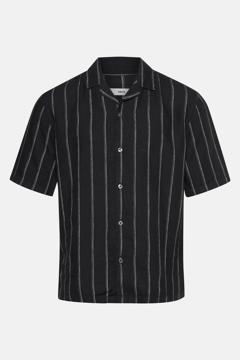 Chemise (manches courtes) Noir - MANGO