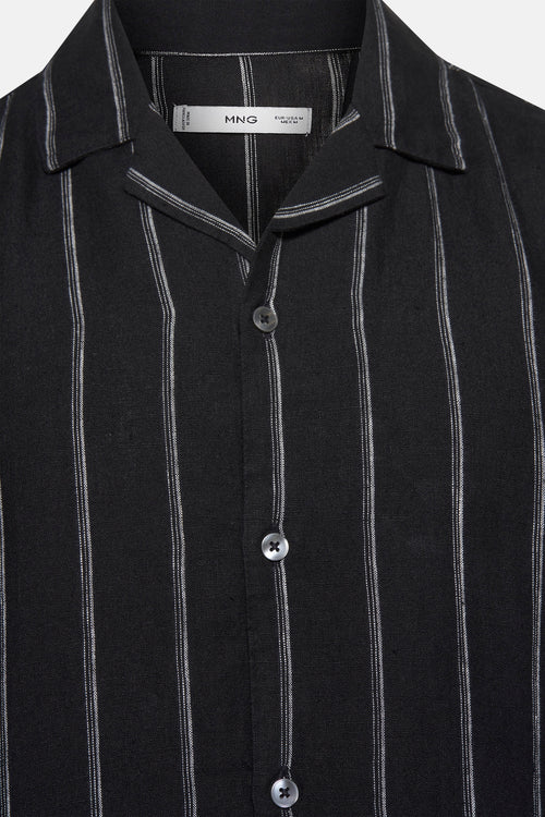 Chemise (manches courtes) Noir - MANGO