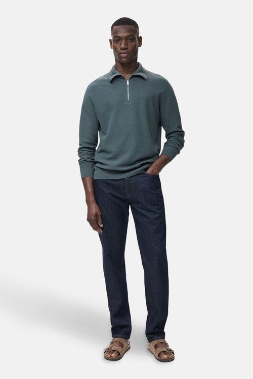 Pull à col roulé - Bleu