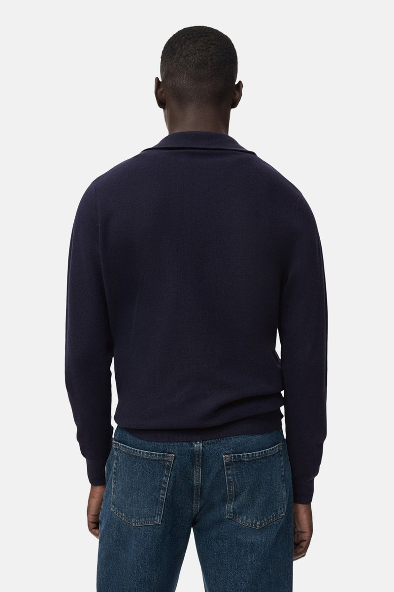 Pull met rolkraag - blauw