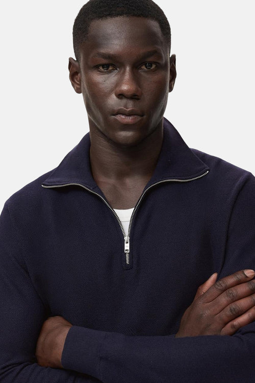 Pull met rolkraag - blauw