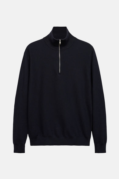 Pull met rolkraag - blauw