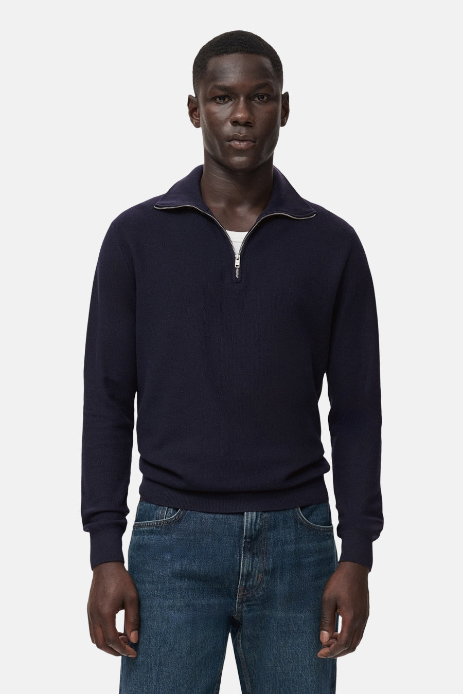 Pull met rolkraag - blauw