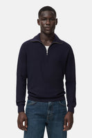 Pull met rolkraag - blauw