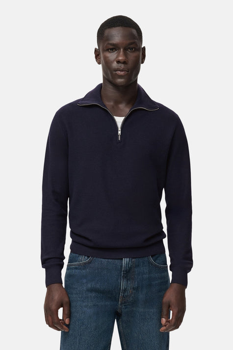 Pull met rolkraag - blauw