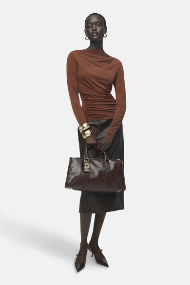 T-shirt met lange mouwen - bruin