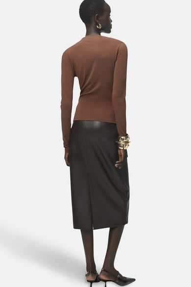 T-shirt met lange mouwen - bruin