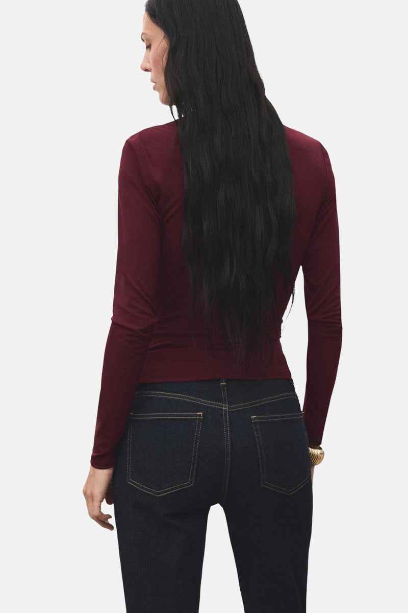 T-shirt met lange mouwen - bordeaux