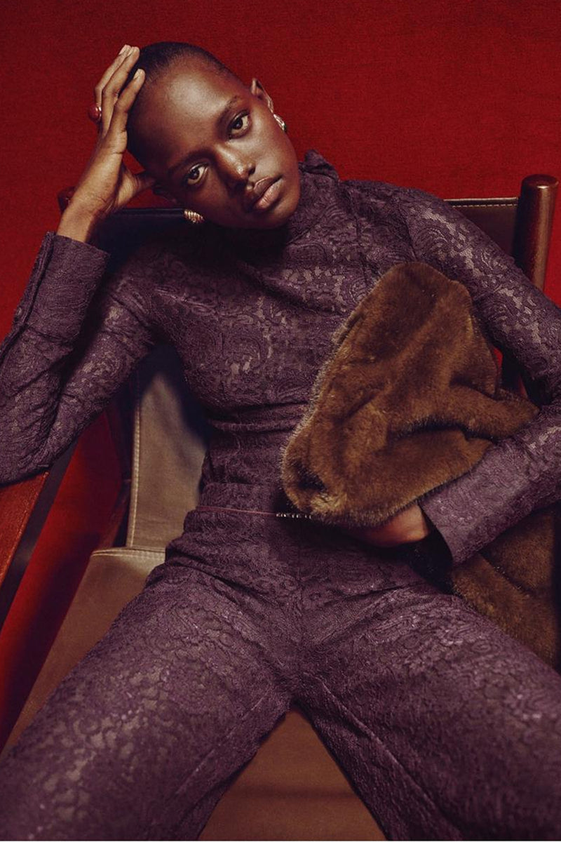 Blouse met lange mouwen - bordeaux