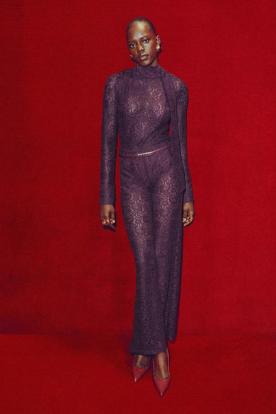 Blouse met lange mouwen - bordeaux