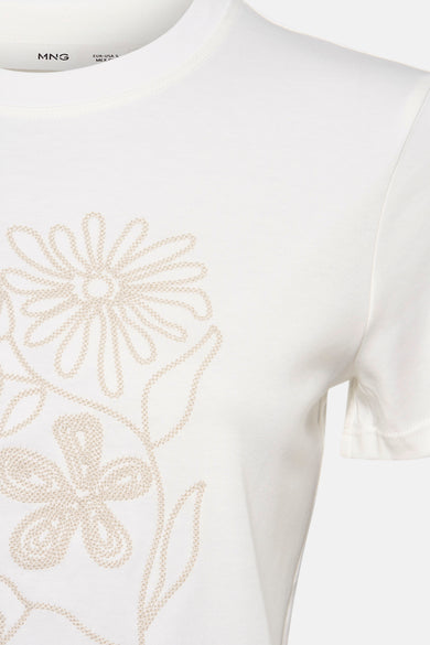 T-shirt (manches courtes) Écru - MANGO