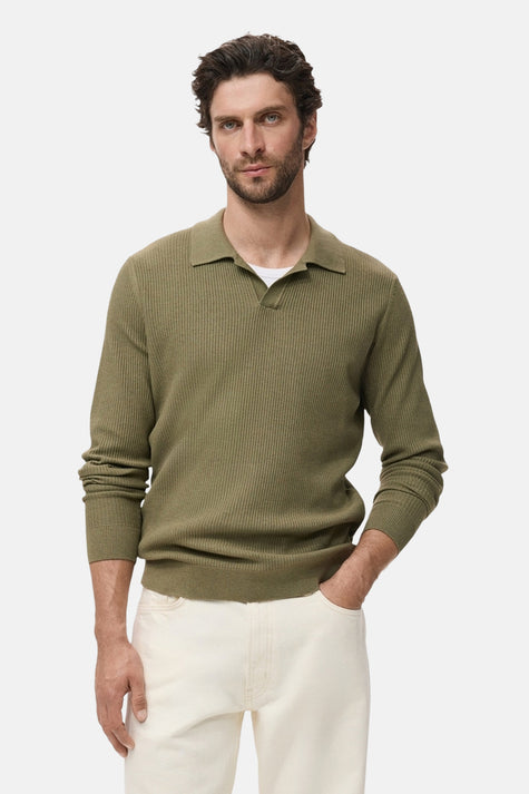 Pull met ronde hals - khaki