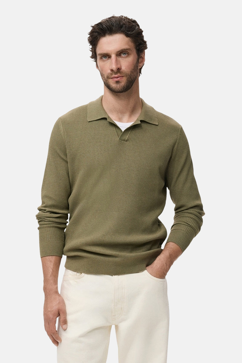 Pull met ronde hals - khaki