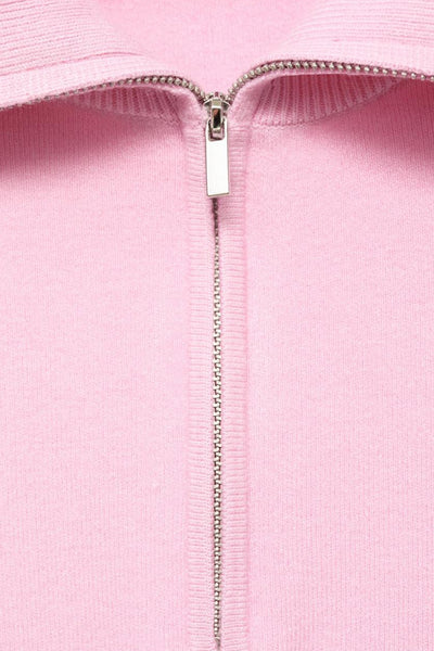 Roze coltrui van MANGO, met zichtbare zilveren ritssluiting.